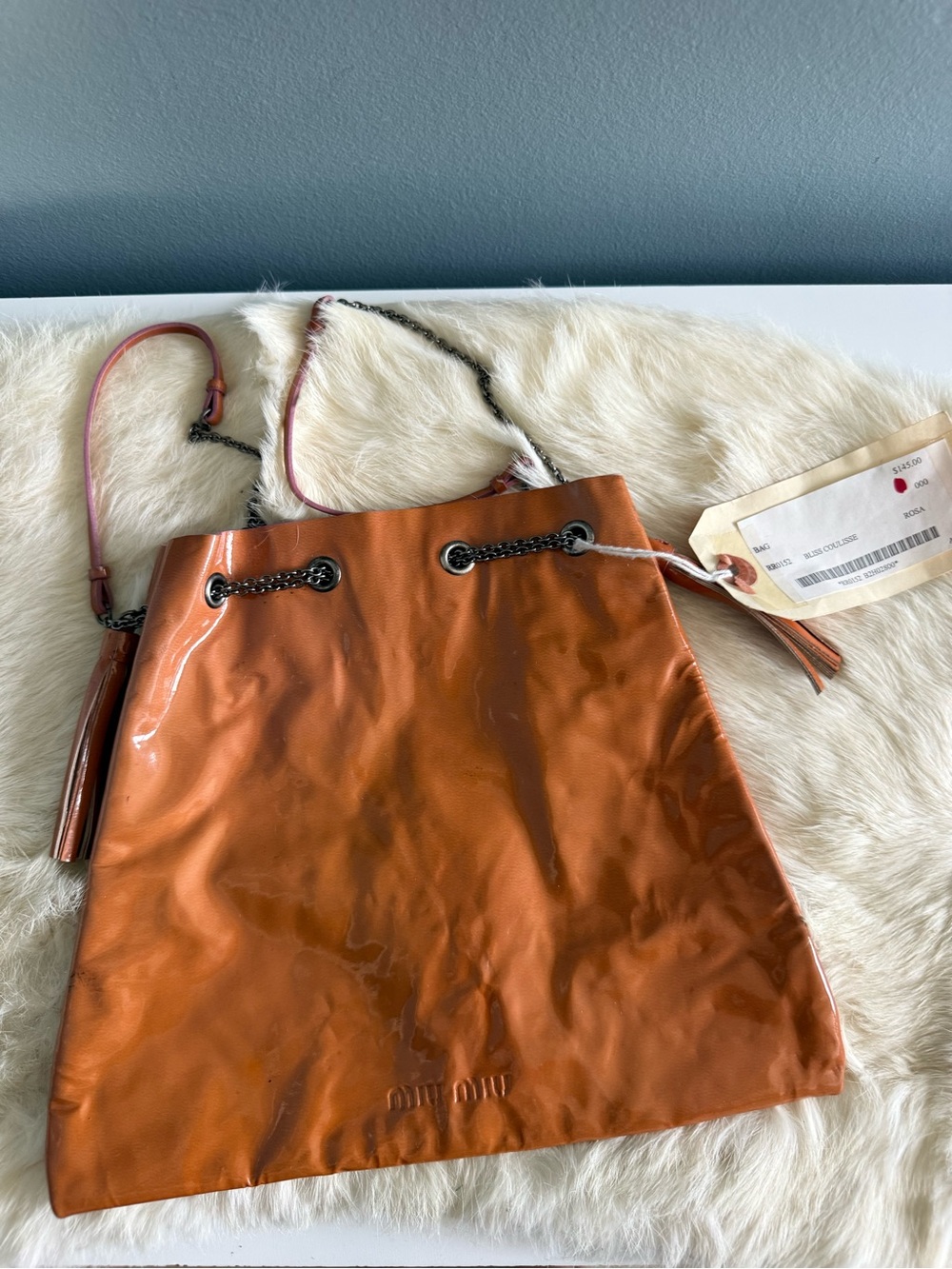 Miu Miu Vintage Patent Leather Bucket Bag